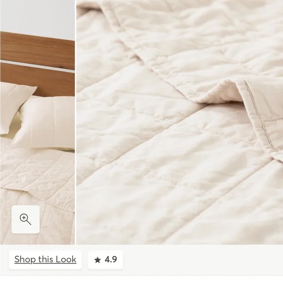 Pact Organic Cotton Bone King Quilt - Picture 2 of 3